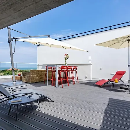 Lägenhet Splendide 2 Chambres, Rooftop, Parking Et Vue Mer A Anglet